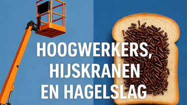 Hoogwerkers, hijskranen en hagelslag... Hoogwerkers, hijskranen en hagelslag...